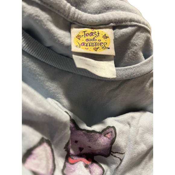 Toast and Jammies Crazy Cat Lady One Size Plus? Sleep Shirt Blue I ❤️ Cats - Picture 4 of 6